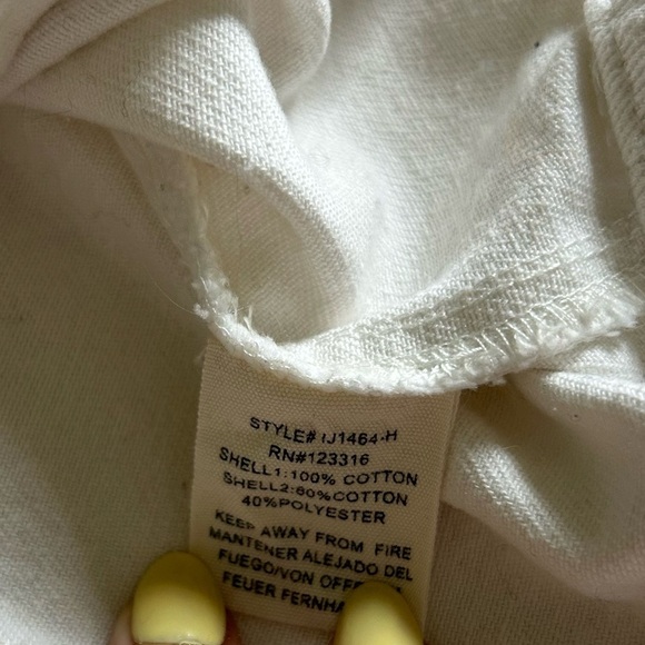 Iris Womens Medium White Cropped Denim Jean Jacket - Picture 8 of 8